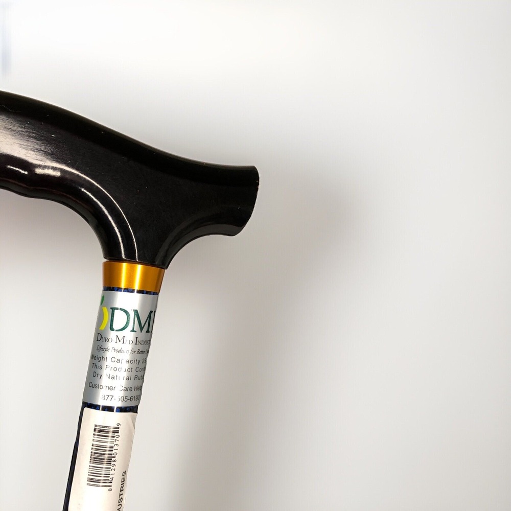 Mabis Blue Ice Adjustable Cane Derby Handle Lightweight Walking Cane NEW